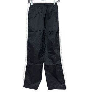 Vintage Nike Black Nylon Windbreaker Crop Zipper Ankle Pants Womens Small